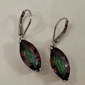 Marquis Multi-Colored Quartz Dangle Earrings